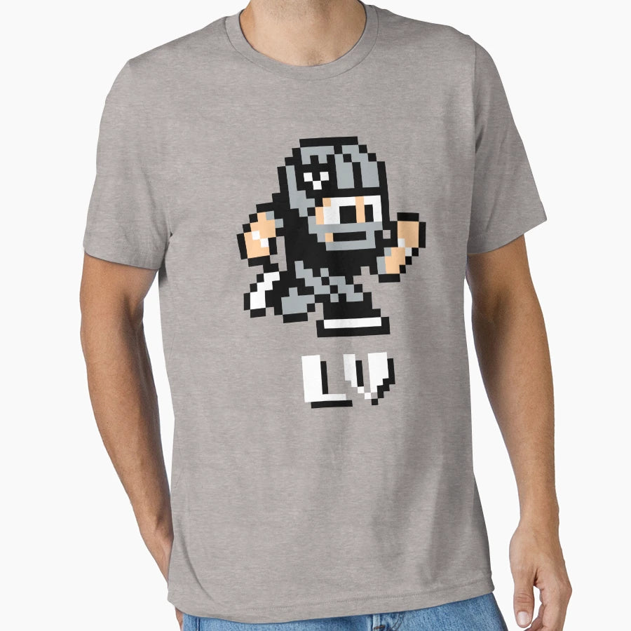 Las Vegas Raiders Tecmo Super Bowl T-Shirt - Custom Art Print for Adults - T-Shirt, Sweatshirt, Hoodie