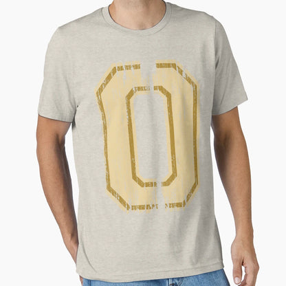 Distressed Sports Number 0 T-Shirt - Fun Novelty Design Men Women - T-Shirt, Sweatshirt, Hoodie
