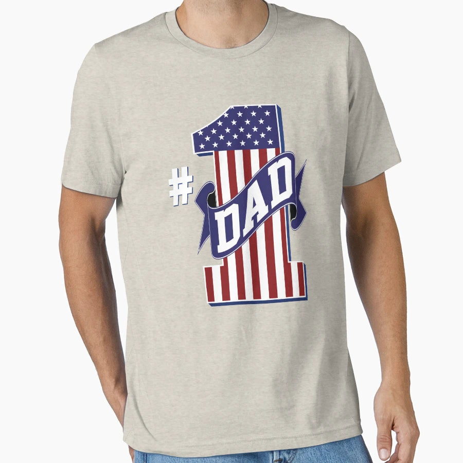 Number 1 Dad T-Shirt - Graphic Print Unisex - T-Shirt, Sweatshirt, Hoodie