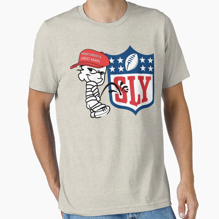 Maga Character Peeing Sly Shield T-Shirt - Streetwear Style Men Women - T-Shirt, Sweatshirt, Hoodie