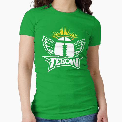 Tebow Winged Football White T-Shirt - Fun Novelty Design Men Women - T-Shirt, Sweatshirt, Hoodie
