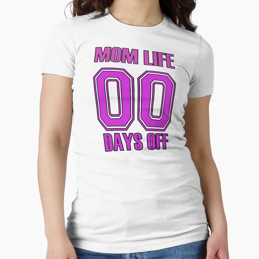 Mom Life No Days Off Football Jersey T-Shirt - Graphic Print for Adults - T-Shirt, Sweatshirt, Hoodie