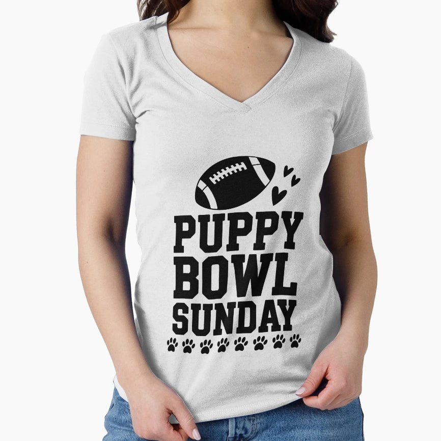 Puppy Bowl Sunday Super Football Game T-Shirt - Unique Graphic Men Women - T-Shirt, Sweatshirt, Hoodie