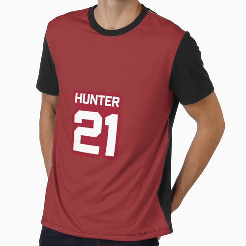 Scott Hunter Jersey Red Background T-Shirt - Fun Novelty Design for Adults - T-Shirt, Sweatshirt, Hoodie