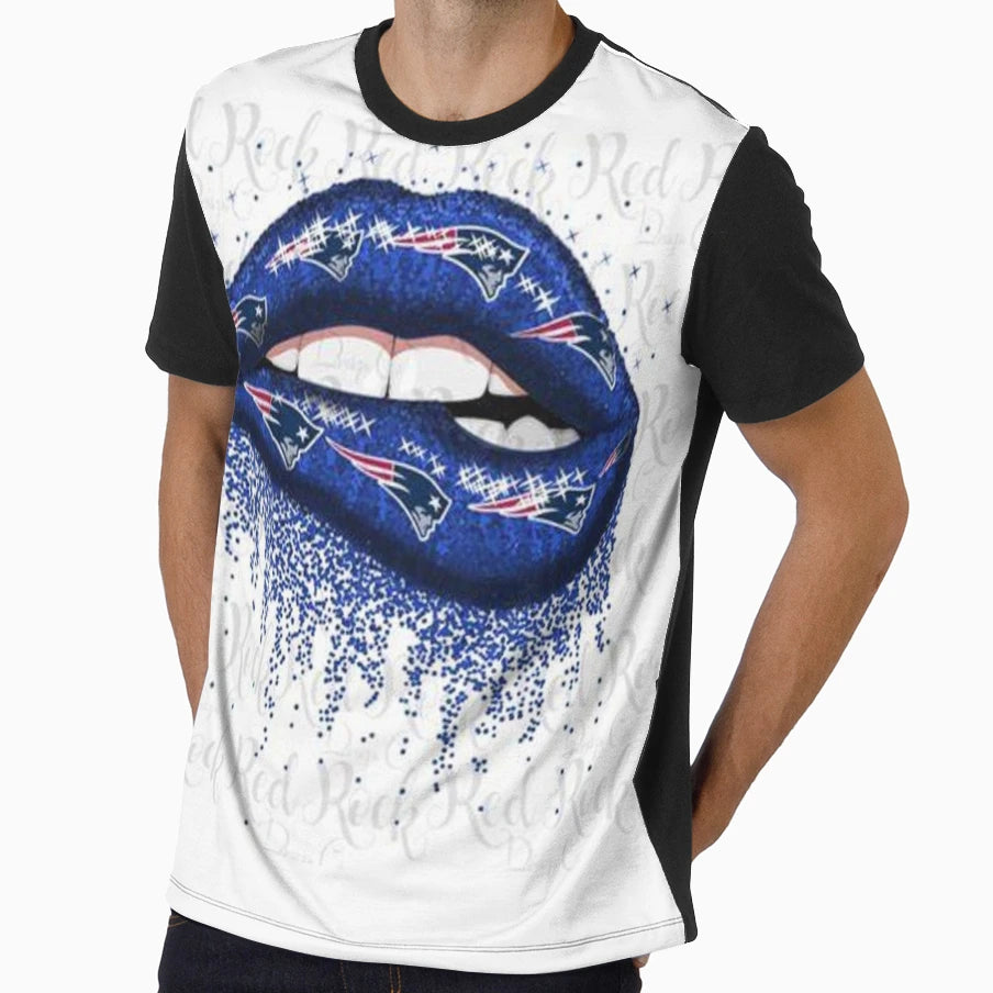 Patriot Lips T-Shirt - Trendy Graphic for Adults - T-Shirt, Sweatshirt, Hoodie