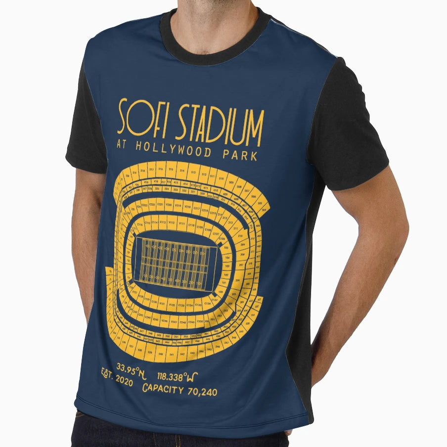 Los Angeles Chargers Sofi Stadium T-Shirt - Novelty Apparel for Adults - T-Shirt, Sweatshirt, Hoodie