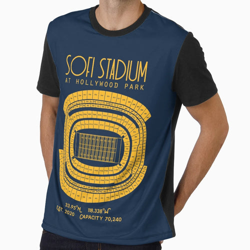 Los Angeles Chargers Sofi Stadium T-Shirt - Novelty Apparel for Adults - T-Shirt, Sweatshirt, Hoodie