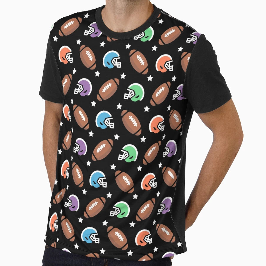 Football Pattern 2 T-Shirt - Novelty Apparel Unisex - T-Shirt, Sweatshirt, Hoodie