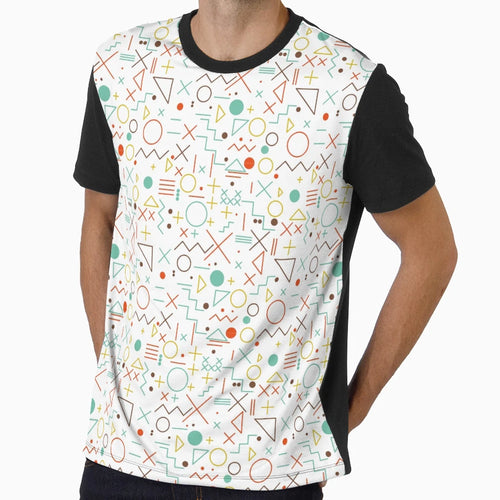 80S Geometric Forms T-Shirt - Trendy Graphic Men Women - T-Shirt, Sweatshirt, Hoodie