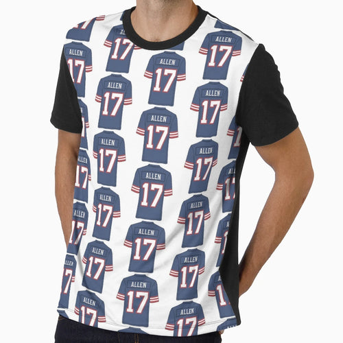 JA 17 Buffalo Bills Fan Jersey Art T-Shirt - Streetwear Style Unisex - T-Shirt, Sweatshirt, Hoodie