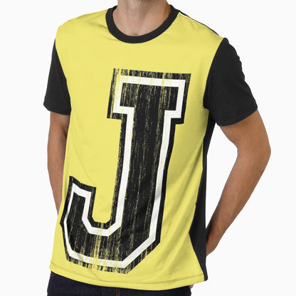 Big Varsity Letter J T-Shirt - Custom Art Print Unisex - T-Shirt, Sweatshirt, Hoodie