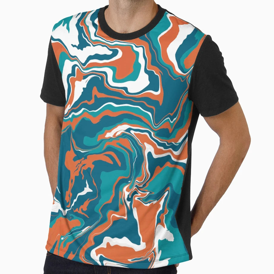 Miami Dolphins Colors T-Shirt - Minimalist Print Unisex - T-Shirt, Sweatshirt, Hoodie