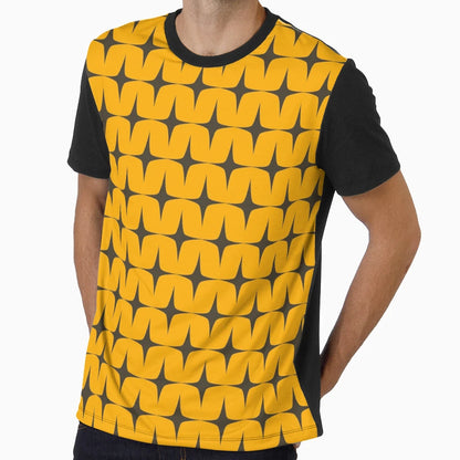 70S Star Yellow T-Shirt - Unique Graphic for Adults - T-Shirt, Sweatshirt, Hoodie