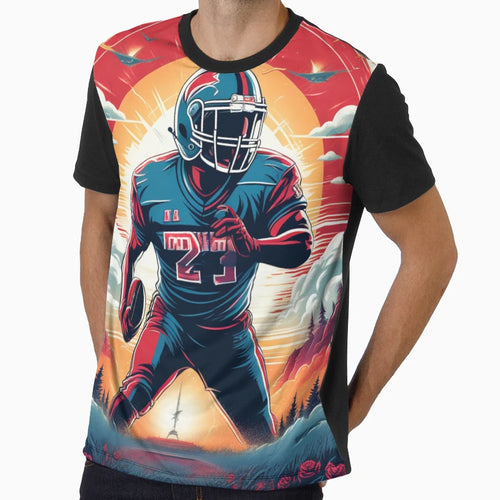 American Football Player T-Shirt - Aesthetic Graphic Men Women - T-Shirt, Sweatshirt, Hoodie