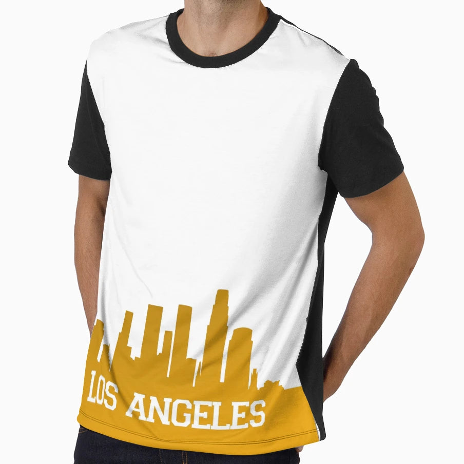Los Angeles Skyline T-Shirt - Fun Novelty Design for Adults - T-Shirt, Sweatshirt, Hoodie