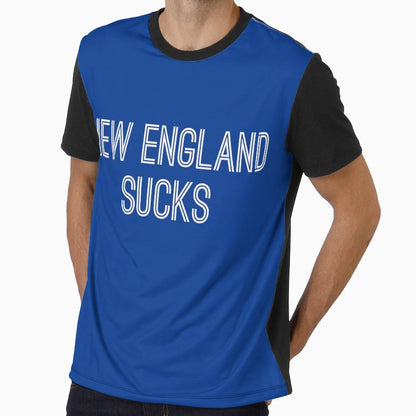 New England Sucks Blue White Buffalo T-Shirt - Novelty Apparel Unisex - T-Shirt, Sweatshirt, Hoodie
