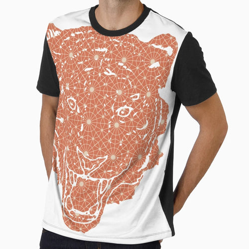 Tiger Silhouette Head Pattern T-Shirt - Casual Everyday Wear for Adults - T-Shirt, Sweatshirt, Hoodie