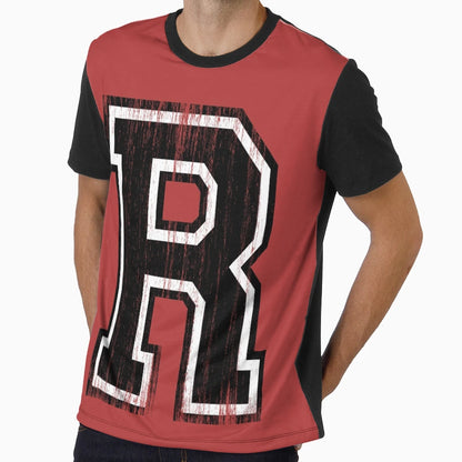 Big Varsity Letter R T-Shirt - Custom Art Print Unisex - T-Shirt, Sweatshirt, Hoodie