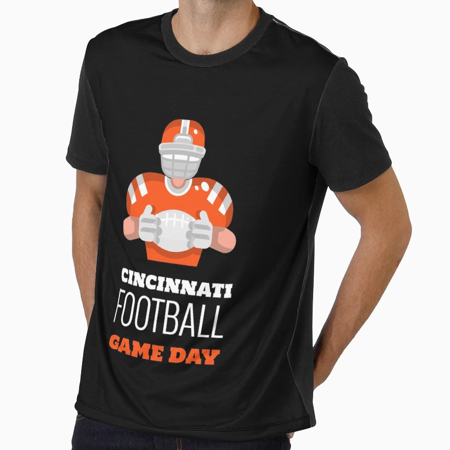 Cincinnati Football Game Day T-Shirt - Trendy Graphic Unisex - T-Shirt, Sweatshirt, Hoodie