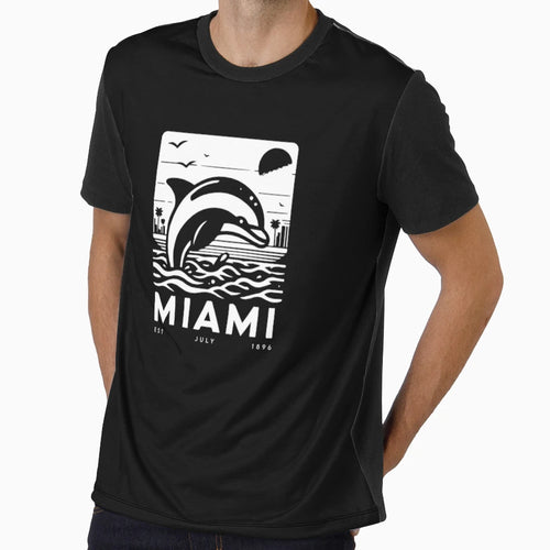 Dolphins Miami T-Shirt - Minimalist Print Men Women - T-Shirt, Sweatshirt, Hoodie