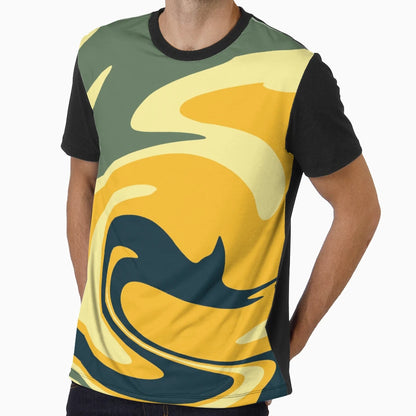 Yellow Green Vibe Abstract Busy T-Shirt - Streetwear Style Men Women - T-Shirt, Sweatshirt, Hoodie