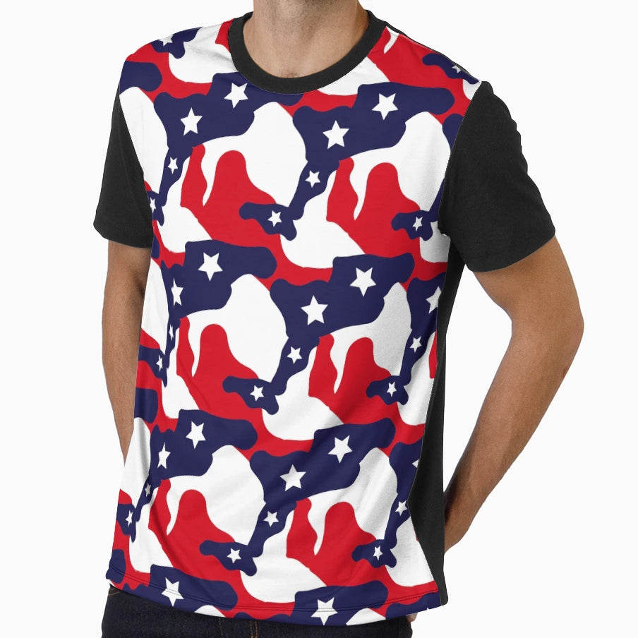 Patriotic Pattern United States T-Shirt - Aesthetic Graphic Men Women - T-Shirt, Sweatshirt, Hoodie