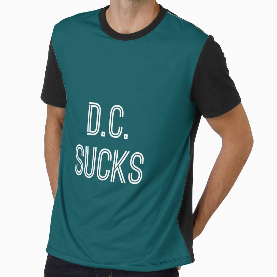 D C Sucks Green White Philadelphia T-Shirt - Minimalist Print Unisex - T-Shirt, Sweatshirt, Hoodie