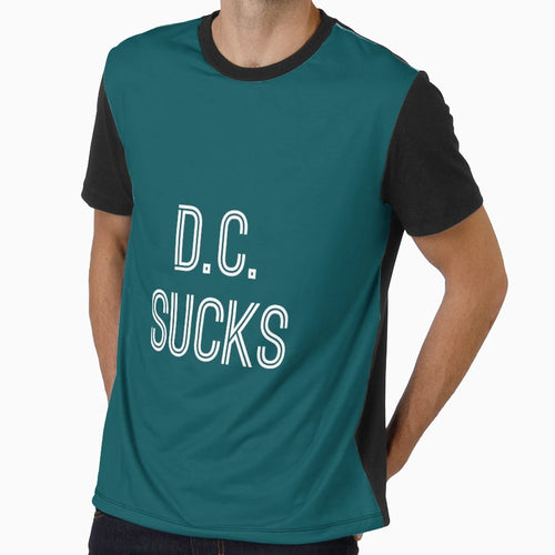 D C Sucks Green White Philadelphia T-Shirt - Minimalist Print Unisex - T-Shirt, Sweatshirt, Hoodie