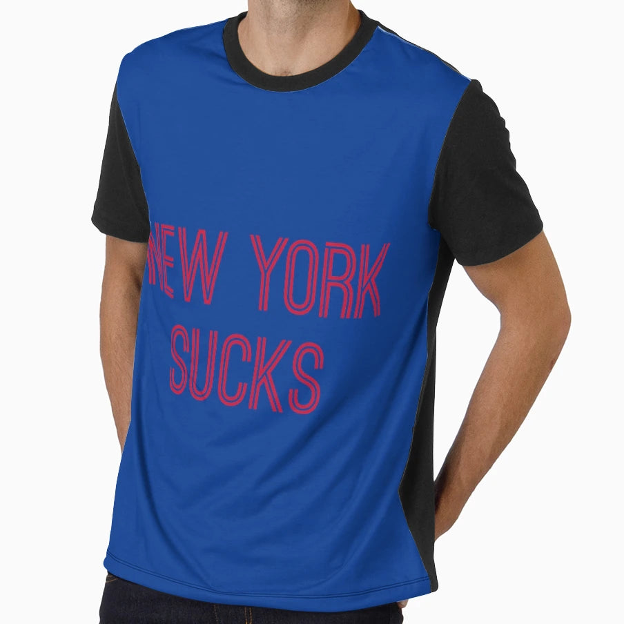 New York Sucks Royal Red Buffalo T-Shirt - Casual Everyday Wear Men Women - T-Shirt, Sweatshirt, Hoodie