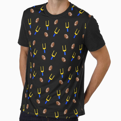 Football And Goalpost Pattern T-Shirt - Casual Everyday Wear Unisex - T-Shirt, Sweatshirt, Hoodie