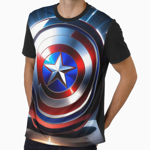 America Shield T-Shirt - Unique Graphic Men Women - T-Shirt, Sweatshirt, Hoodie