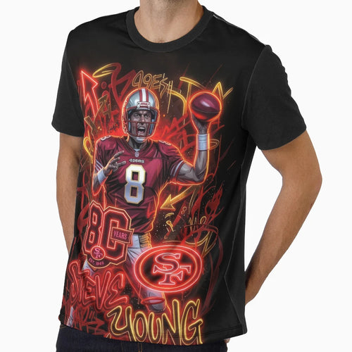 Steve Young San Francisco Football Legend T-Shirt - Graphic Print Unisex - T-Shirt, Sweatshirt, Hoodie