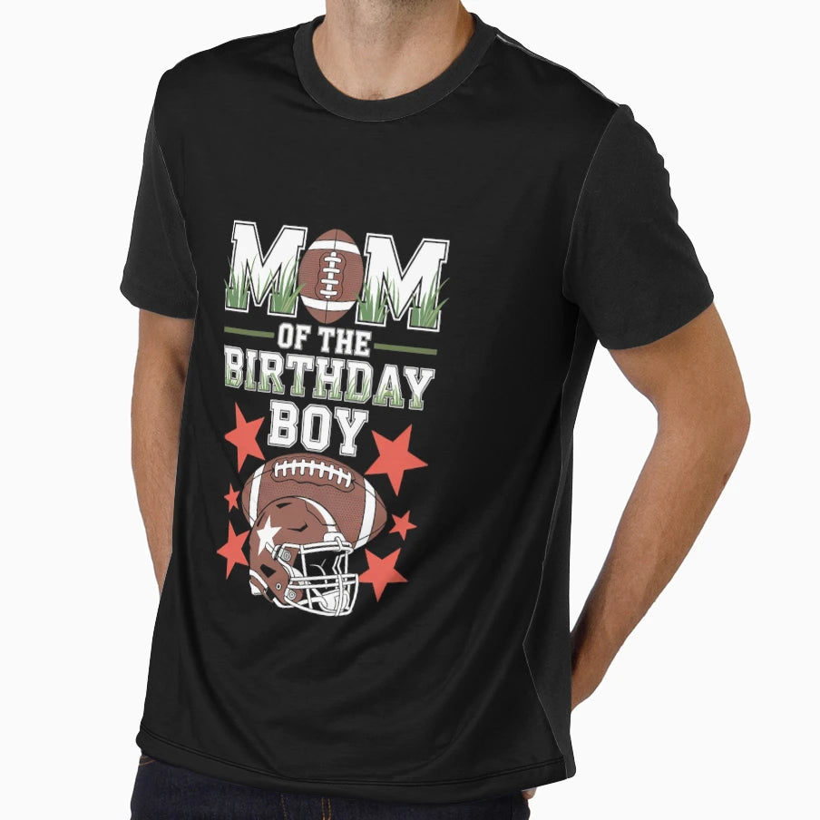 Mom Birthday Game Day Football T-Shirt - Casual Everyday Wear for Adults - T-Shirt, Sweatshirt, Hoodie