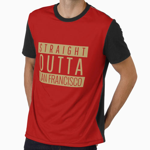 Straight Outta San Francisco Football T-Shirt - Novelty Apparel Men Women - T-Shirt, Sweatshirt, Hoodie