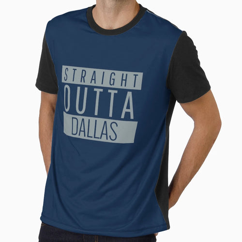 Straight Outta Dallas Football T-Shirt - Custom Art Print Men Women - T-Shirt, Sweatshirt, Hoodie