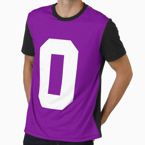 Number 0 Sports Purple T-Shirt - Casual Everyday Wear for Adults - T-Shirt, Sweatshirt, Hoodie