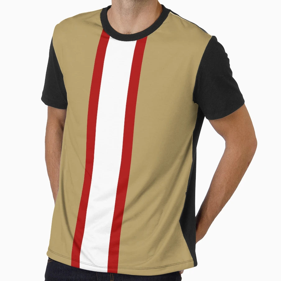 San Francisco American Football Stripes T-Shirt - Novelty Apparel Men Women - T-Shirt, Sweatshirt, Hoodie