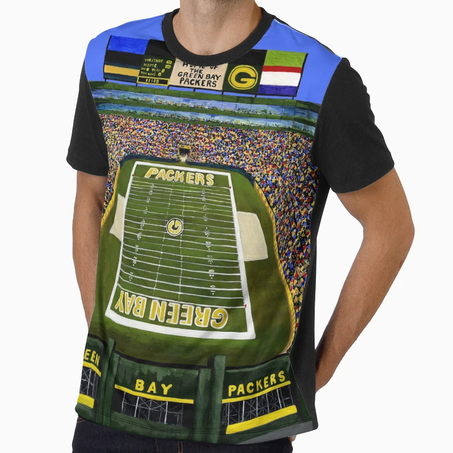 Sport Team Stadium Art Greenbay T-Shirt - Novelty Apparel for Adults - T-Shirt, Sweatshirt, Hoodie