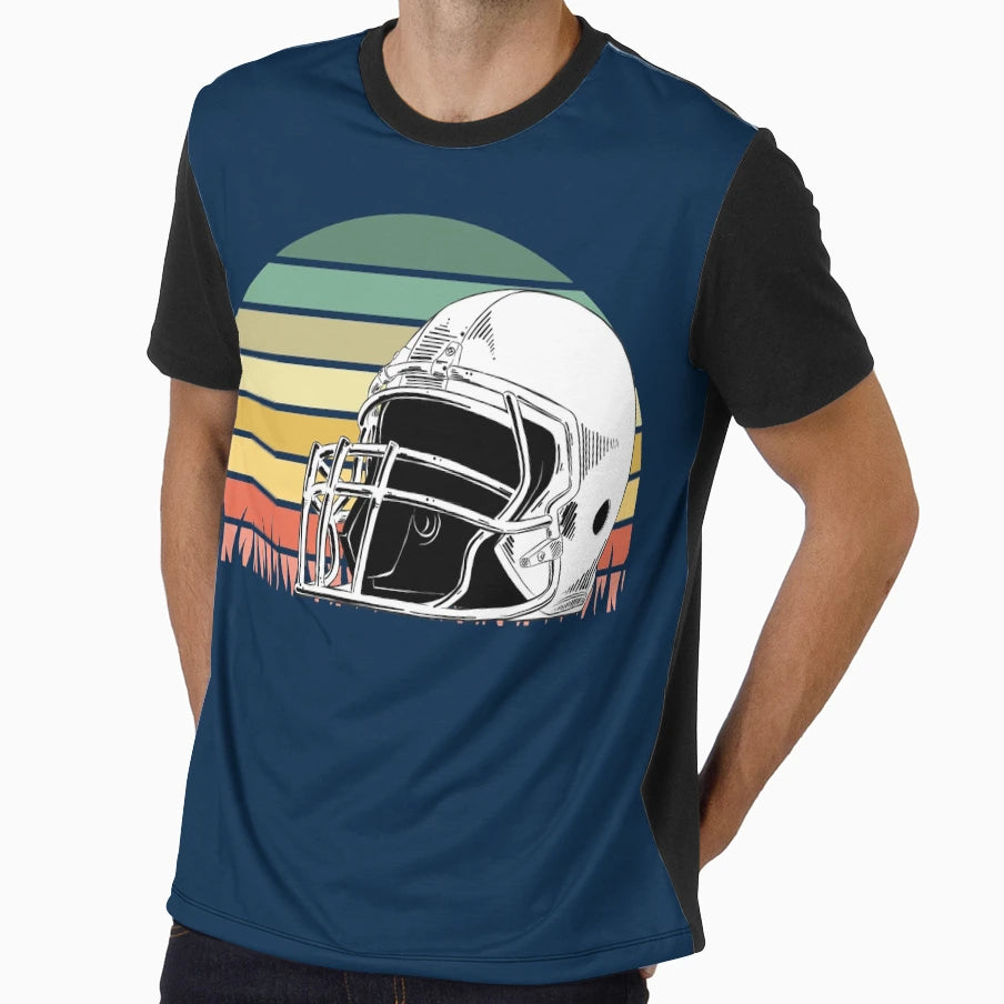 Football Helmet T-Shirt - Fun Novelty Design Men Women - T-Shirt, Sweatshirt, Hoodie