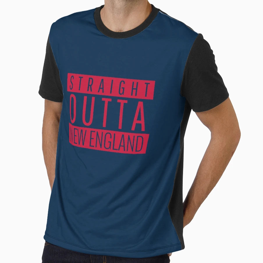 Straight Outta New England Football T-Shirt - Minimalist Print for Adults - T-Shirt, Sweatshirt, Hoodie