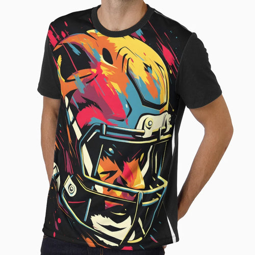 Football Helmet Pop Art T-Shirt - Minimalist Print Unisex - T-Shirt, Sweatshirt, Hoodie