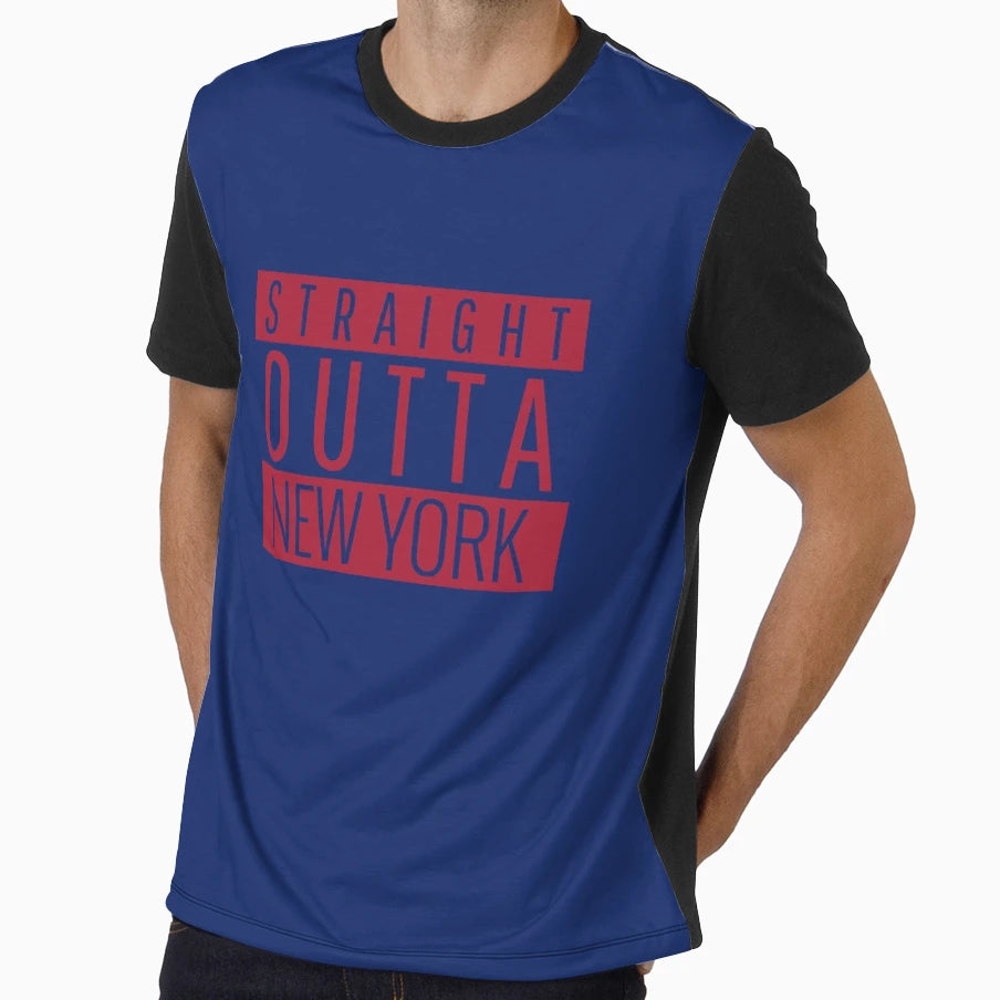 Straight Outta New York Football T-Shirt - Streetwear Style for Adults - T-Shirt, Sweatshirt, Hoodie
