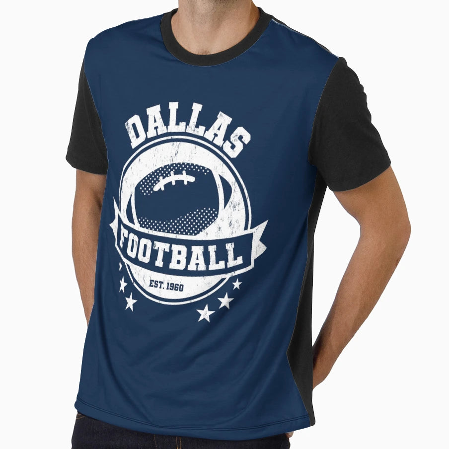 Dallas Football Team League Sports T-Shirt - Minimalist Print for Adults - T-Shirt, Sweatshirt, Hoodie