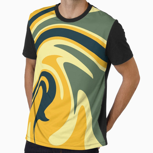 Yellow Green Vibe Abstract Busy T-Shirt - Streetwear Style for Adults - T-Shirt, Sweatshirt, Hoodie