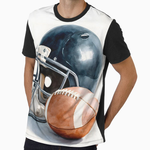 American Football Helmet T-Shirt - Novelty Apparel Unisex - T-Shirt, Sweatshirt, Hoodie