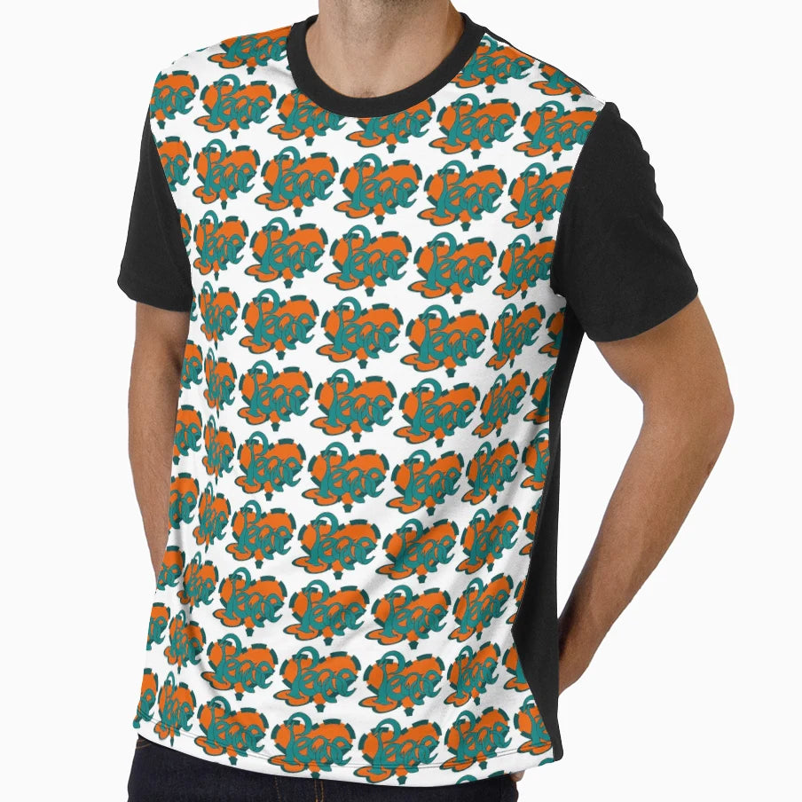 Peace Calligraffiti Hippie Loveheart T-Shirt - Minimalist Print for Adults - T-Shirt, Sweatshirt, Hoodie
