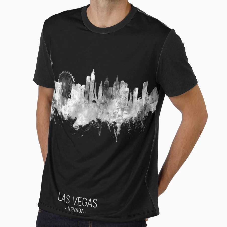 Las Vegas Nevada Skyline T-Shirt - Trendy Graphic Unisex - T-Shirt, Sweatshirt, Hoodie