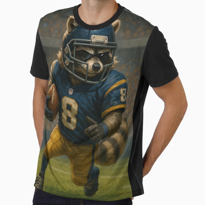 Football Raccoon Ready Game T-Shirt - Unique Graphic Unisex - T-Shirt, Sweatshirt, Hoodie