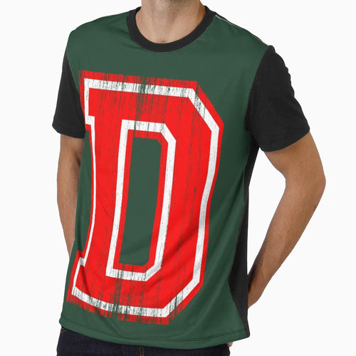 Big Red Letter D T-Shirt - Custom Art Print for Adults - T-Shirt, Sweatshirt, Hoodie