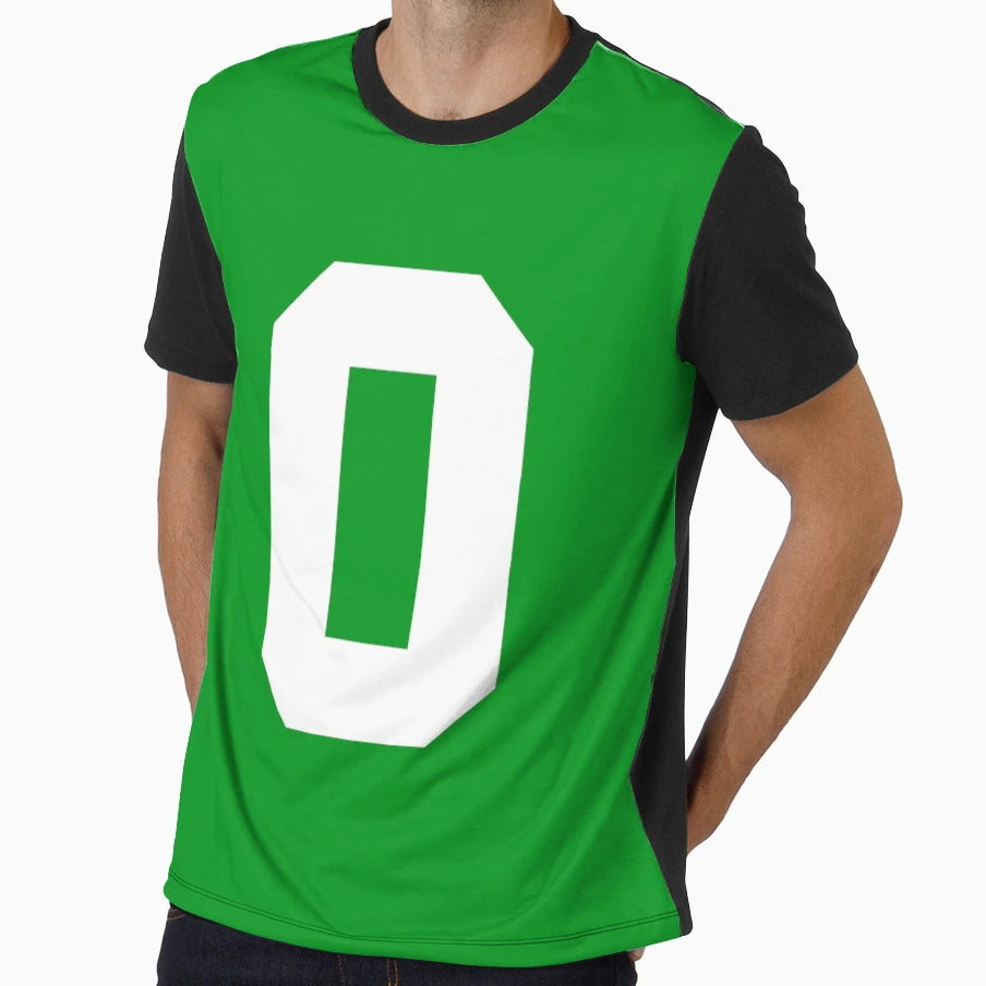 Number 0 Sports Green T-Shirt - Trendy Graphic for Adults - T-Shirt, Sweatshirt, Hoodie